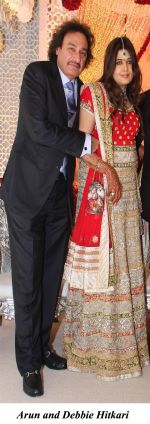 Arun and Debbie Hitkari at The wedding reception of Gayatri and Arjun Hitkari hosted by Debbie and Arun Hitkari in Taj, Colaba, Mumbai on 20th Jan 2013.jpg